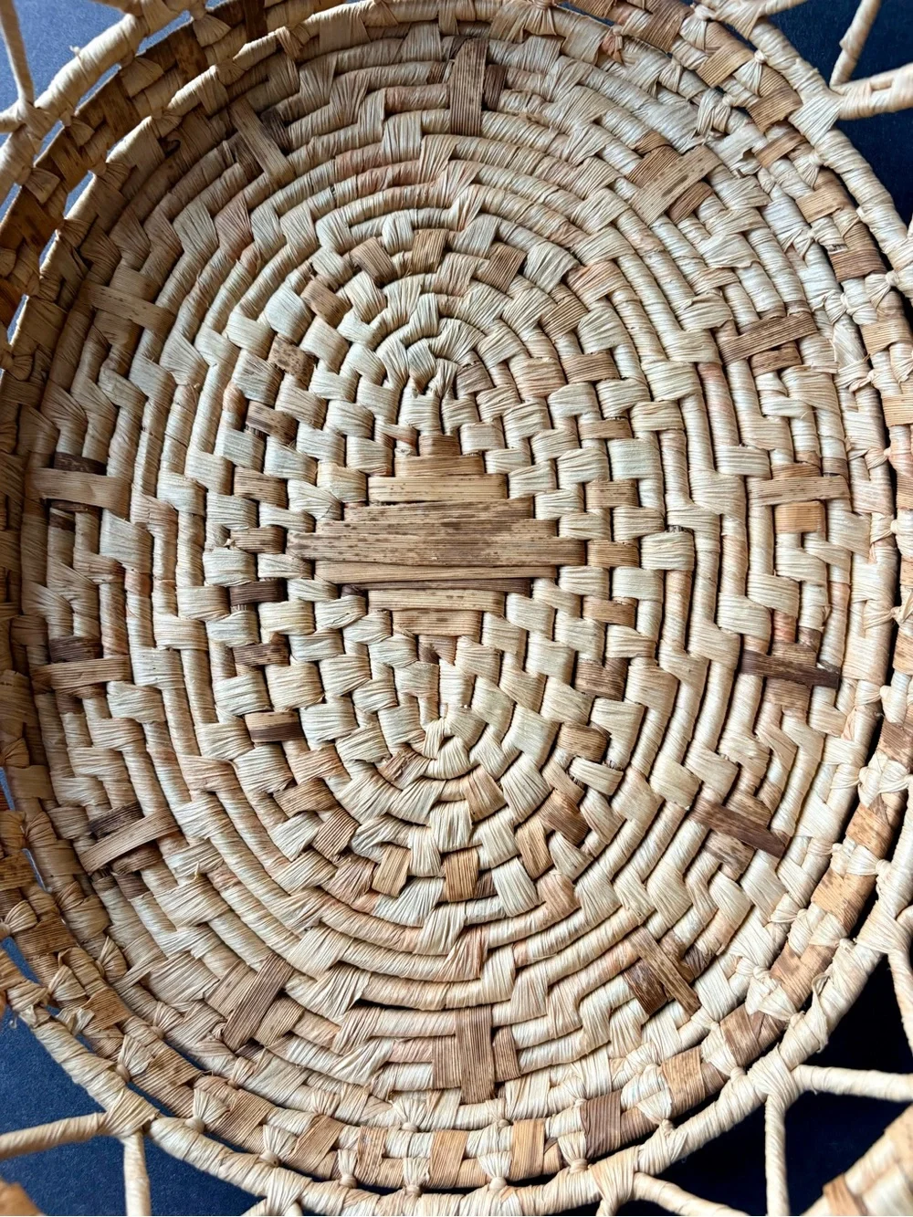 Natural Woven Rattan Decorative Basket - Neutral Design Elements